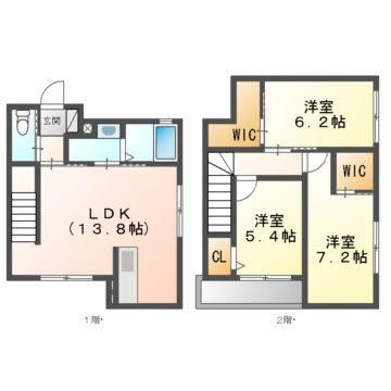 シャーメゾン伊島Ⅱの間取り