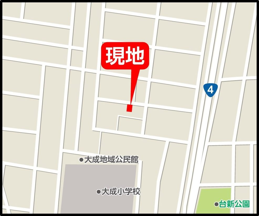 郡山市鳴神２丁目　　　  １号棟　　　大成小学校、郡山第１中学区　のその他|案内図
