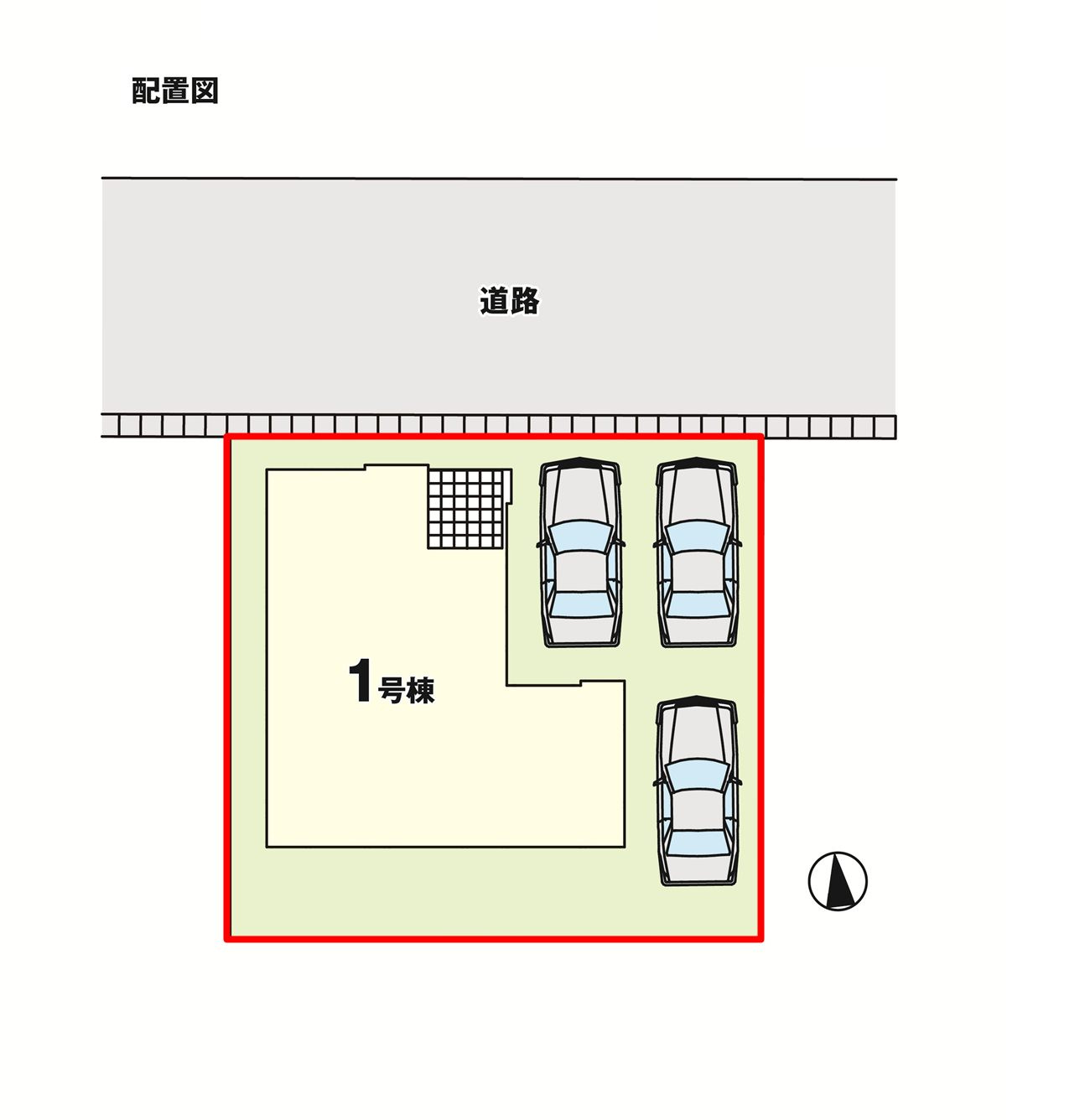 郡山市鳴神２丁目　　　  １号棟　　　大成小学校、郡山第１中学区　の区画図