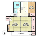 【間取り】 | 専有面積41.46㎡の3Kタイプのお部屋です。収納が多く、使いやすい間取りです♪