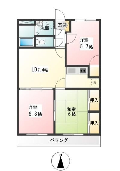 ヴィラオークスの間取り