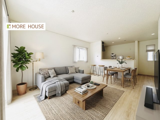 Cradle Garden伊勢崎市田部井町第9　新築住宅 3号棟の居間・リビング