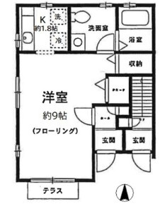 エスポワール弦巻の間取り