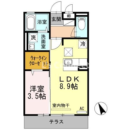 【間取り】 | アルカサル駅南Ｂ