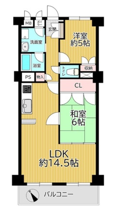 シーアイマンション夙川広田の間取り