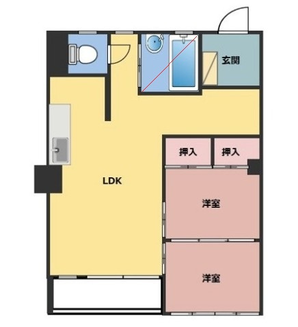 升本マンションの間取り|間取りです。