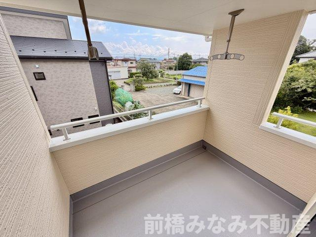 【新築】前橋市亀里町第１　２号棟(全３棟)　リーブルガーデン　新築建売分譲のバルコニー|落ち着いた時間を過ごせるバルコニーです