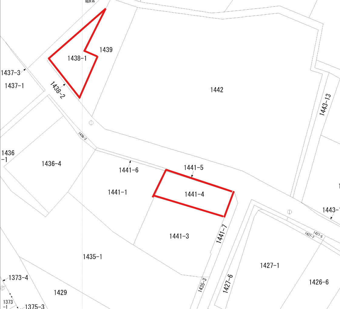【土地】高崎市本郷町　２筆１００坪の土地図