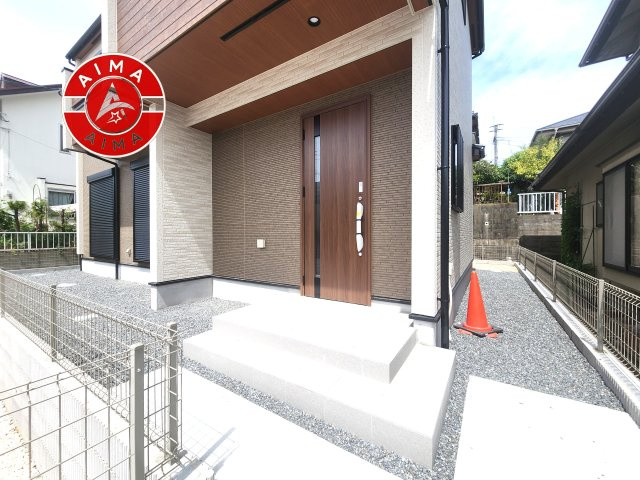 筑紫野市原第2-1棟（1号棟）の外観：施工例|おでかけの時も帰った時も、「我が家」を最初に感じでもらえる素敵な空間に。