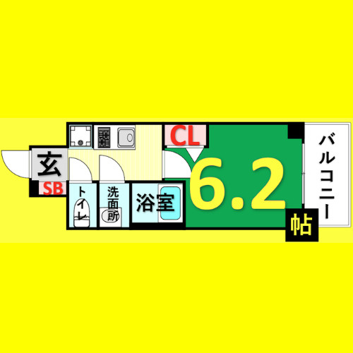MAXIV東別院　名古屋市賃貸 仲介手数料無料の間取り
