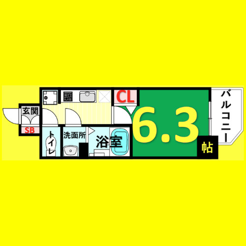 MAXIV東別院　名古屋市賃貸 仲介手数料無料の間取り
