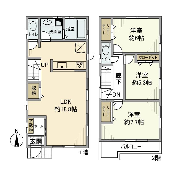 中町戸建の間取り