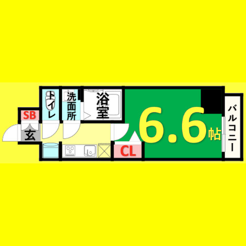ディアレイシャス今池　名古屋市賃貸　仲介手数料無料の間取り
