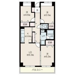 目黒区目黒本町４丁目の賃貸マンションの間取り