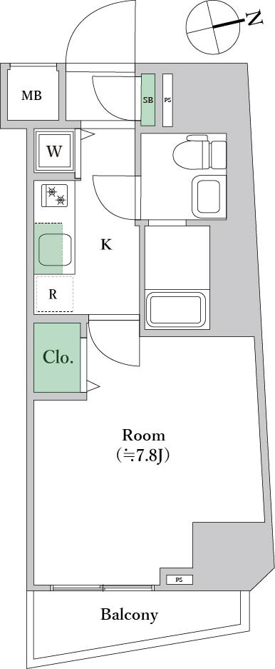 Rising place 浅草四番館の間取り