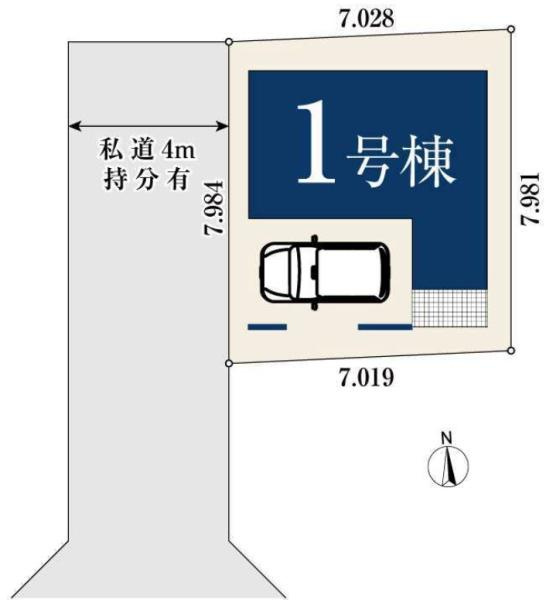 川崎市幸区南加瀬４丁目の新築一戸建の区画図|限定1区画の販売です！お気軽にお問い合わせください
