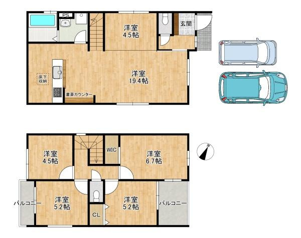 寝屋川市 成田東が丘 １期 １号棟　新築 一戸建て