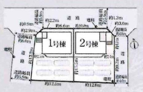 碧南市若松町第4　全2棟・1号棟の区画図