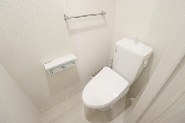 ピエドリオのトイレ|落ち着いた色調のトイレです