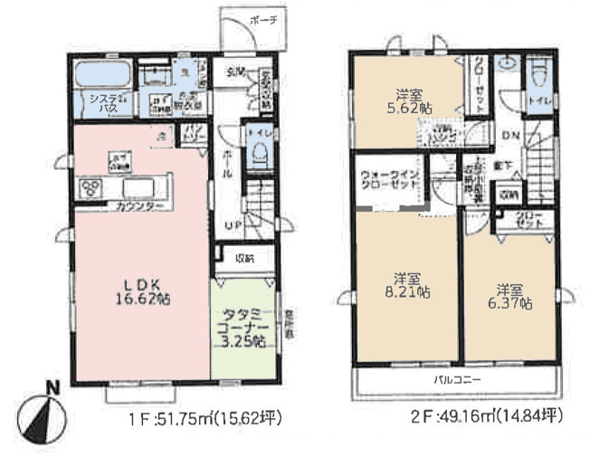 【間取り】 | 新築戸建の3LDKは、人気の間取りとなるため、数多くの物件を取り揃えています。広いリビングルームは、家族だけでなく、知人を呼んでの食事会にも対応可能です。3部屋あるので、子供部屋にすることも可能です。