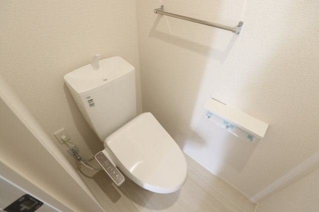 ピエドリオのトイレ|落ち着いた色調のトイレです