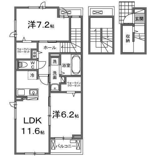 メゾンフォンテーヌの間取り