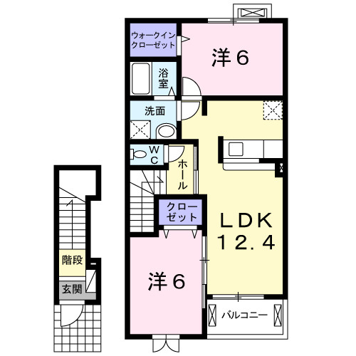 プリムローズＢの間取り