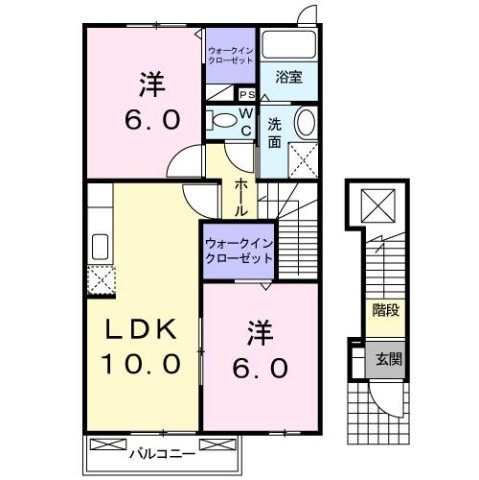 フローラルアメニティーＡの間取り