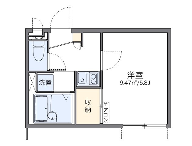 レオパレスカラコレスの間取り
