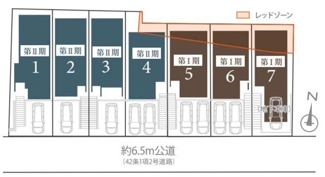 【横浜市保土ケ谷区初音ケ丘33-18全7棟新築戸建て】★仲介手数料無料★の区画図