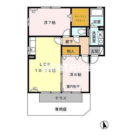 アンソレイユ Ｄの間取り