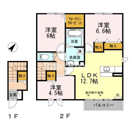 ラフィネ栄の間取り