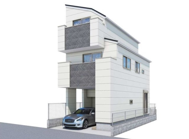 【横浜市西区元久保町10-7全2棟新築戸建て】★仲介手数料無料★（富士見台小学校・岩井原中学校）の外観パース