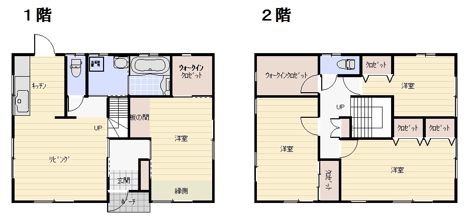 高崎市上中居町戸建賃貸住宅の間取り