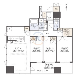 クレヴィアタワー御堂筋本町の間取り|クレヴィアタワー御堂筋本町　間取り