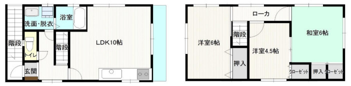 福島貸家の間取り
