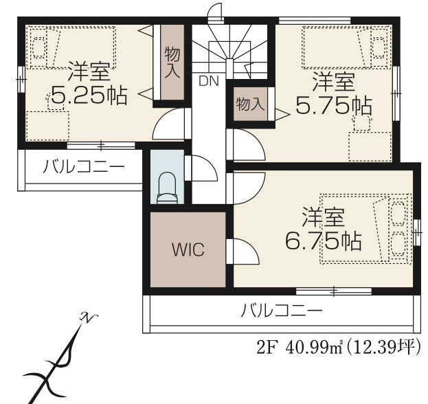 【仲介手数料無料】所沢市　松郷　４期　全１棟　所沢市の不動産なら西武ハウジングの間取り