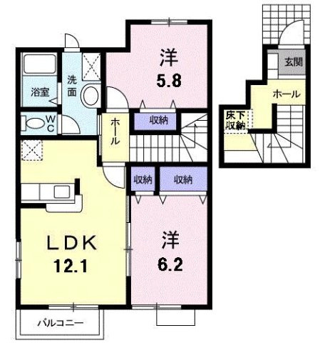 サンセール　Ａの間取り