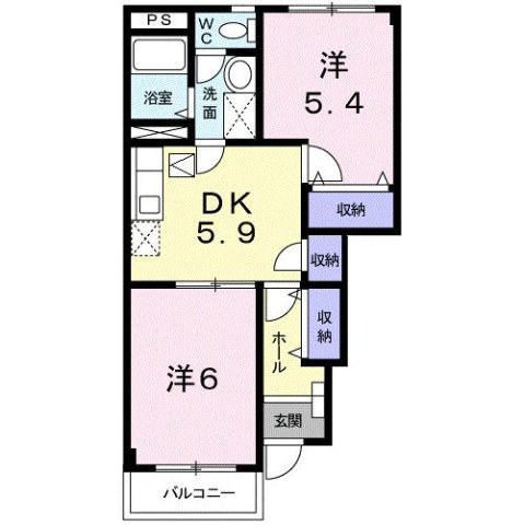 セレッソ十日市Ｂ棟の間取り