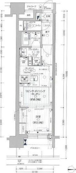 プレサンス　ロジェ　名古屋駅NORTH　FRONTの間取り
