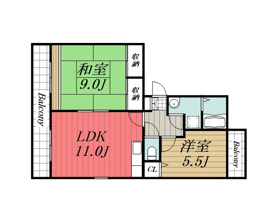 【間取り】 | ハイツおゆみ野　Ⅱ