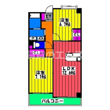 【間取り】 | 第５元木ビル | 第５元木ビルの間取り