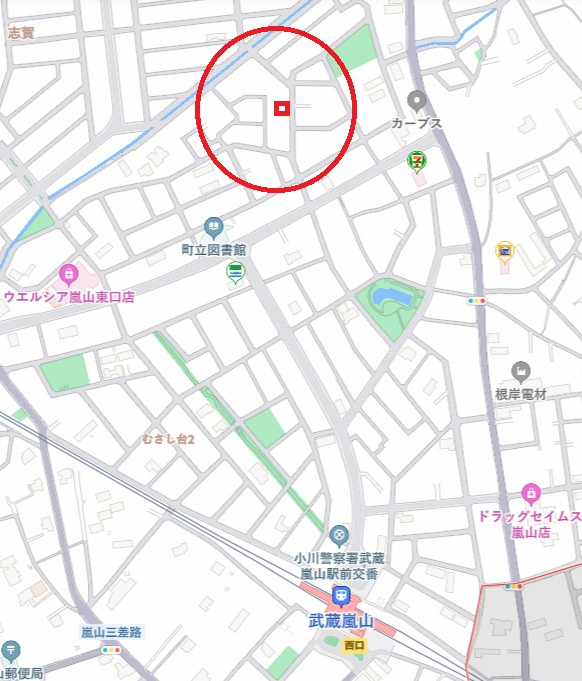 売地　嵐山町むさし台3-12-12の地図