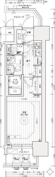 エステムコート名古屋ライブゲートの間取り