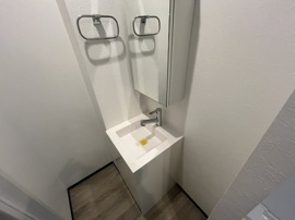 コンパクトで使いやすい洗面所