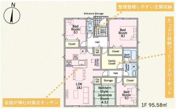 藤岡市岡之郷第３（全6棟）1号棟の間取り
