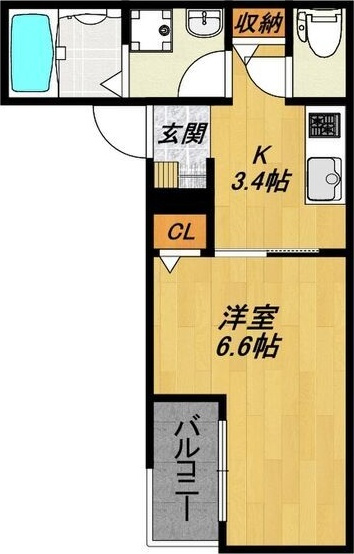 LE COCON 北名古屋Ⅱの間取り