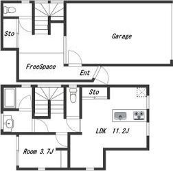 (仮称)Garagehouse3の間取り