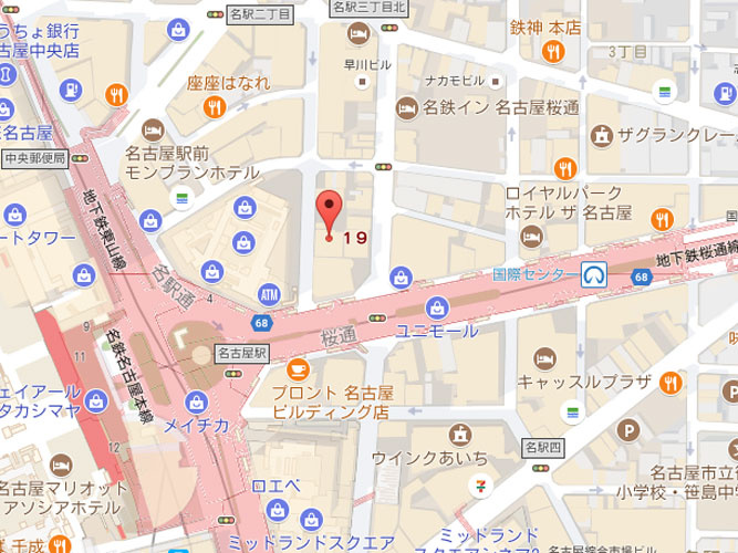 名駅永田ビルの地図