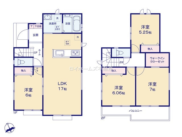 【間取り】 | 小牧市大字本庄字郷浦2614-105『仲介料無料』新築戸建て | A号棟